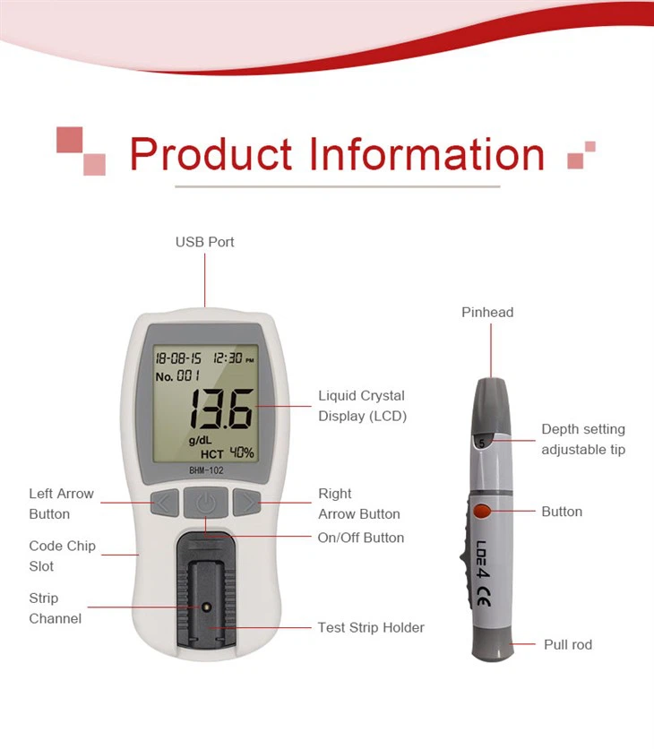 Digital Hemoglobin Meter For Elderly